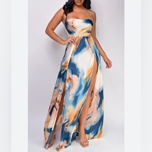 Marble Double Slit Maxi Dress - 1 Left❗️
